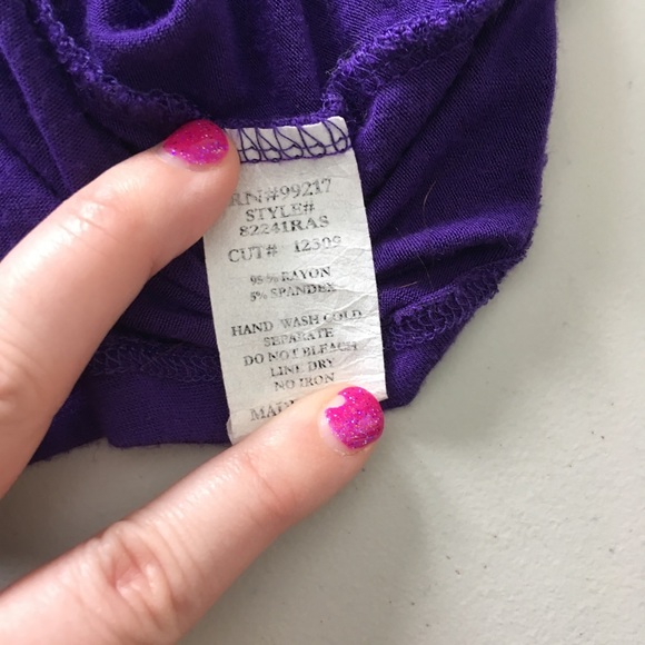 CLEARANCE!!! Moa Moa Sexy Purple Belted Top - Picture 6 of 6